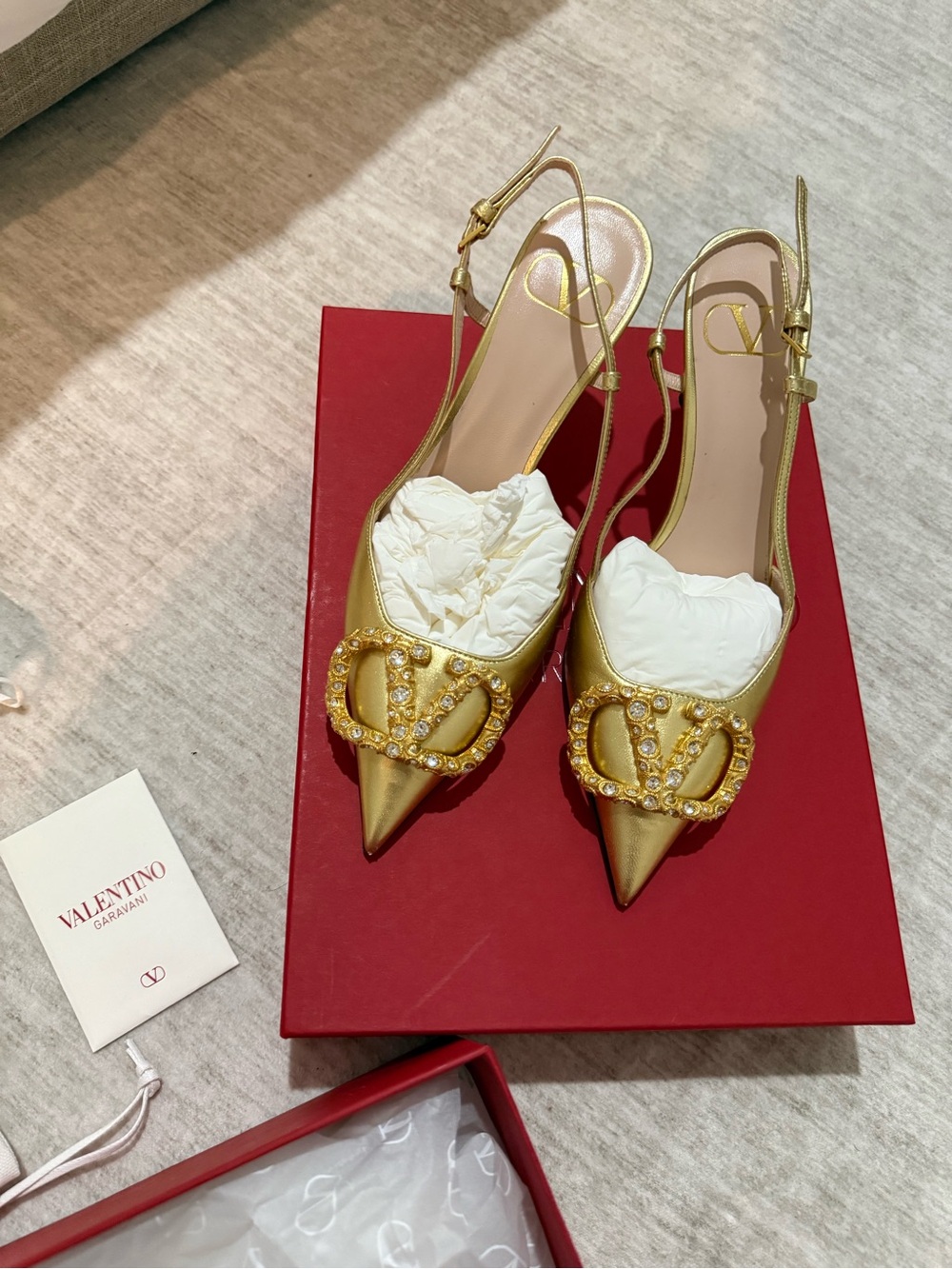 VLogo Signature Slingback Pump In Laminated Nappa Leather 80Mm Size 36